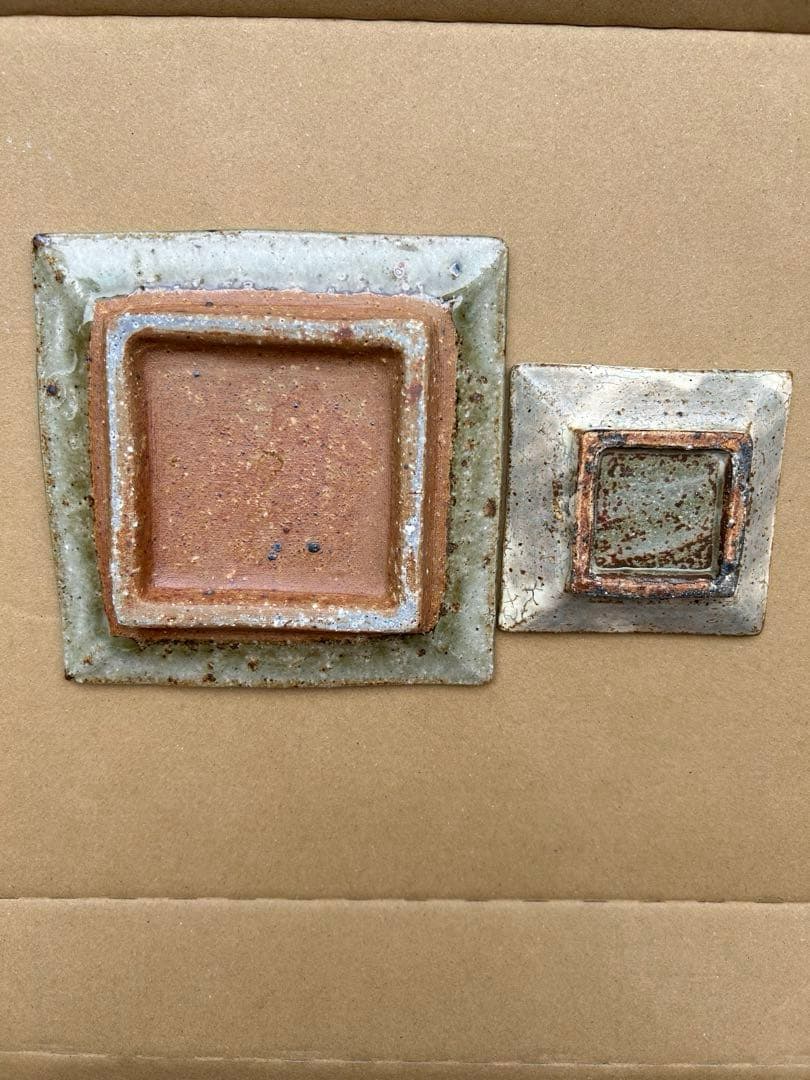 やちむん 宮城陶器 宮城正幸 角皿 2枚セット