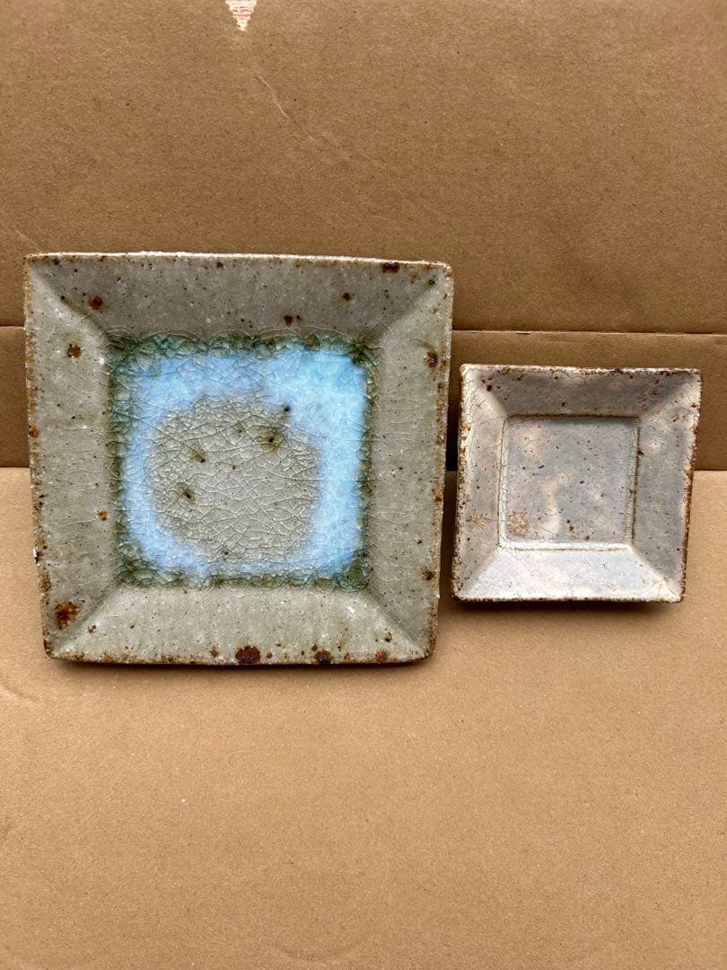 やちむん 宮城陶器 宮城正幸 角皿 2枚セット