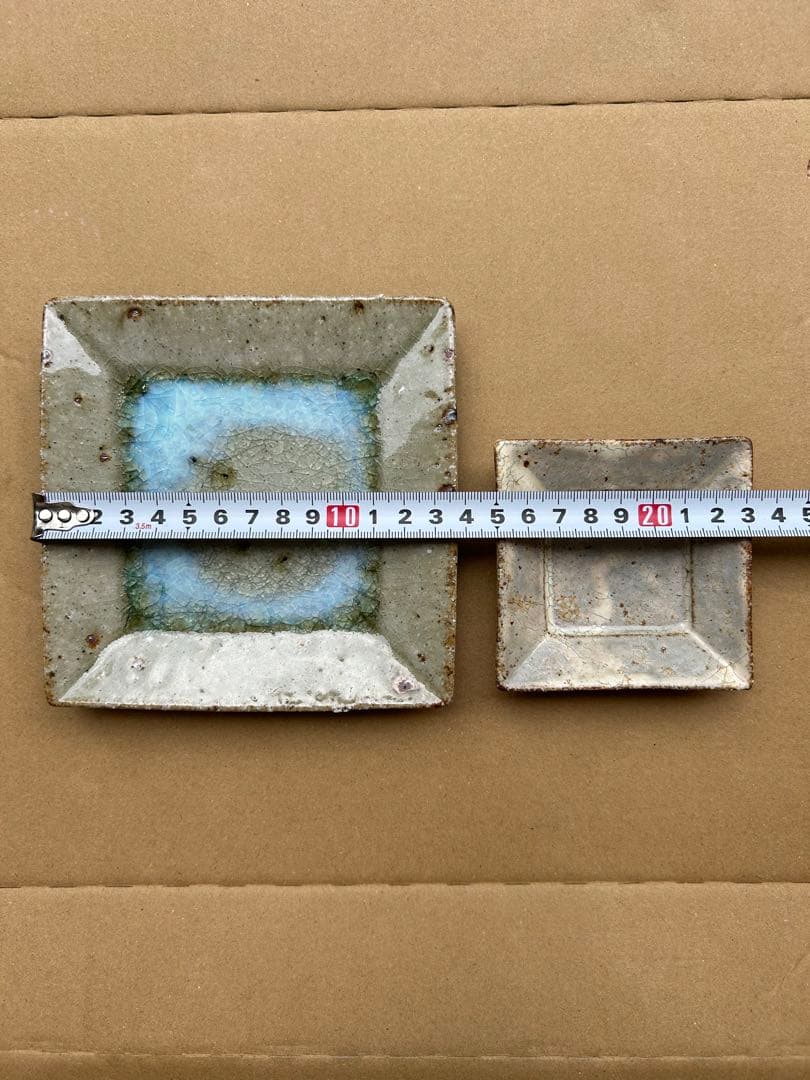 やちむん 宮城陶器 宮城正幸 角皿 2枚セット