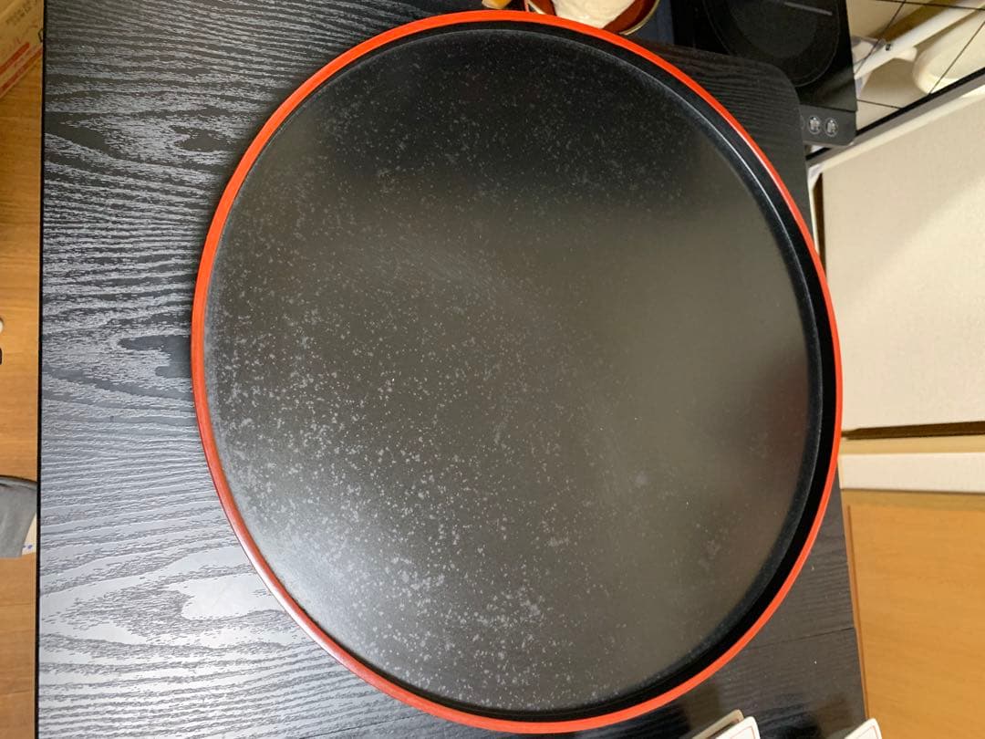 有田焼　林斎　万暦赤　回転オードブル 扇子皿　手巻き寿司