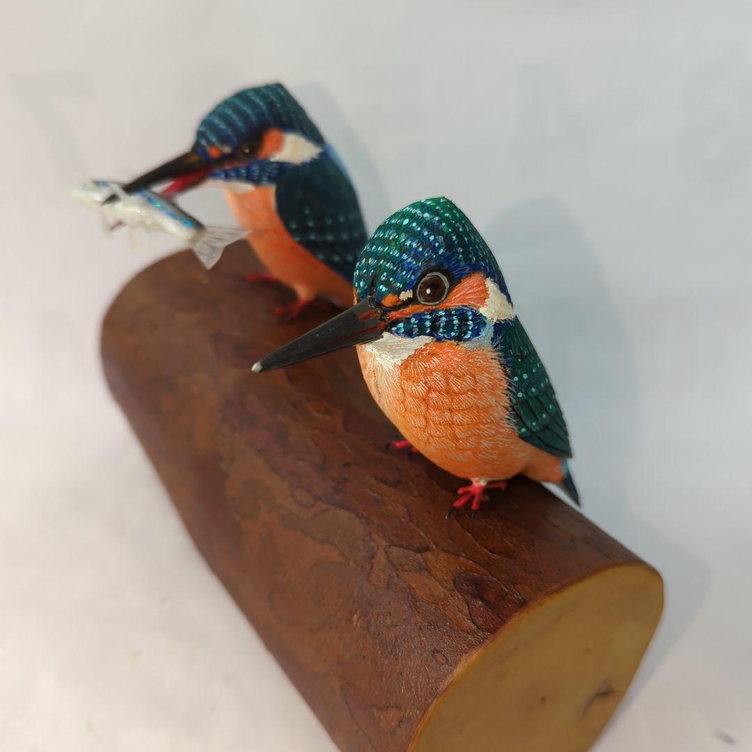 カワセミのカービング