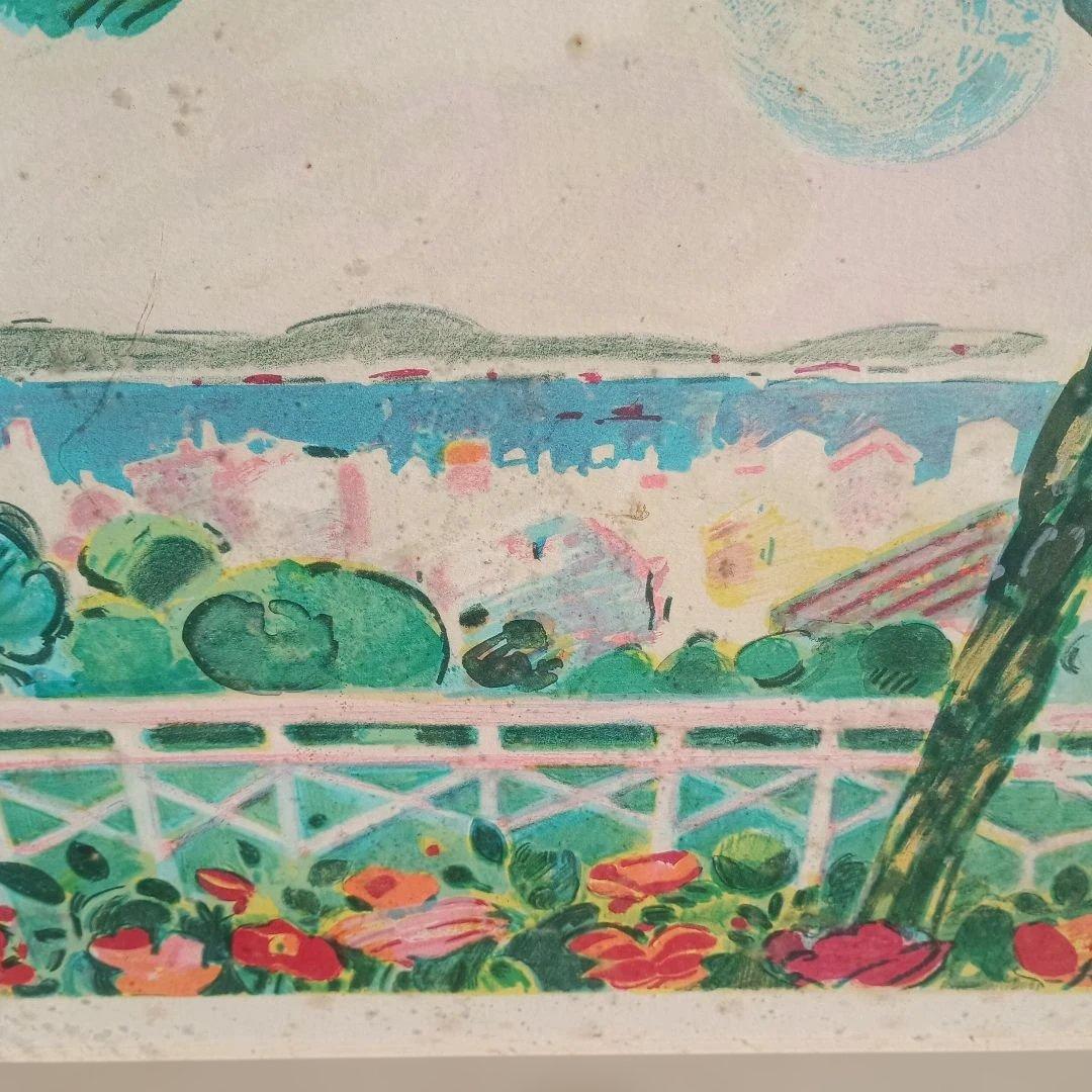 5701）ジル・ゴリチ　リトグラフ　サントロペ湾