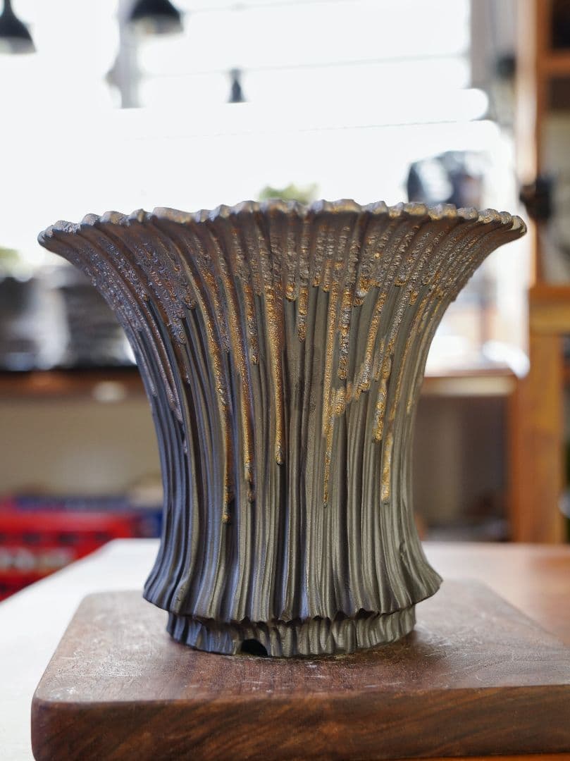 手作植木鉢 ハンドメイド 陶器鉢 塊根植物 アガべ XLサイズ A-689