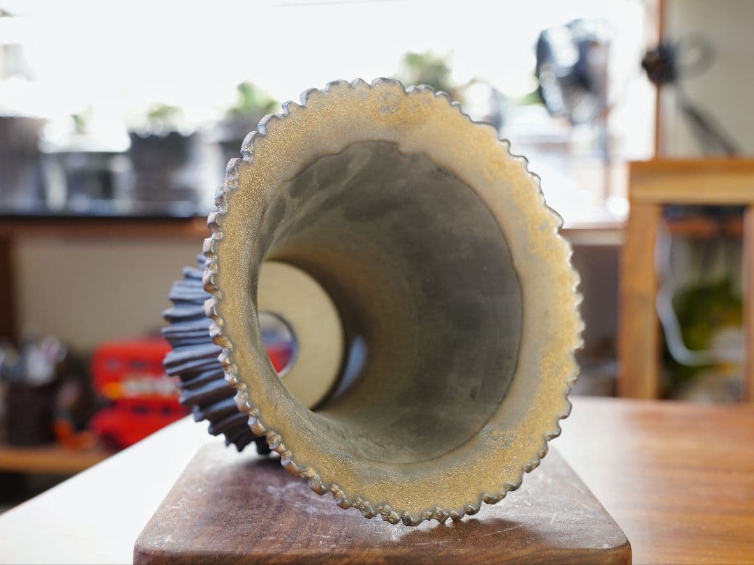 手作植木鉢 ハンドメイド 陶器鉢 塊根植物 アガべ XLサイズ A-689