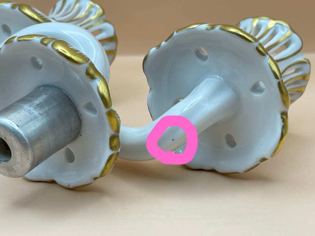 ヘレンドアポニーピンクのキャンドルホルダー