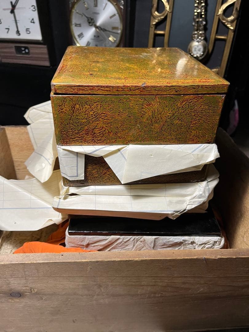 美術館級御重、御重、3段重、おせち料理、昭和18年頃の3段重ね重箱