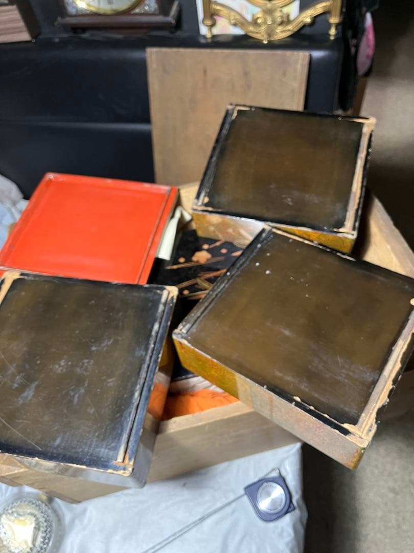 美術館級御重、御重、3段重、おせち料理、昭和18年頃の3段重ね重箱