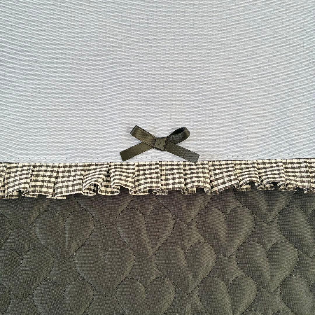 入園入学4点セット　お着替え袋M ラベンダー　ブラックハートキルティング