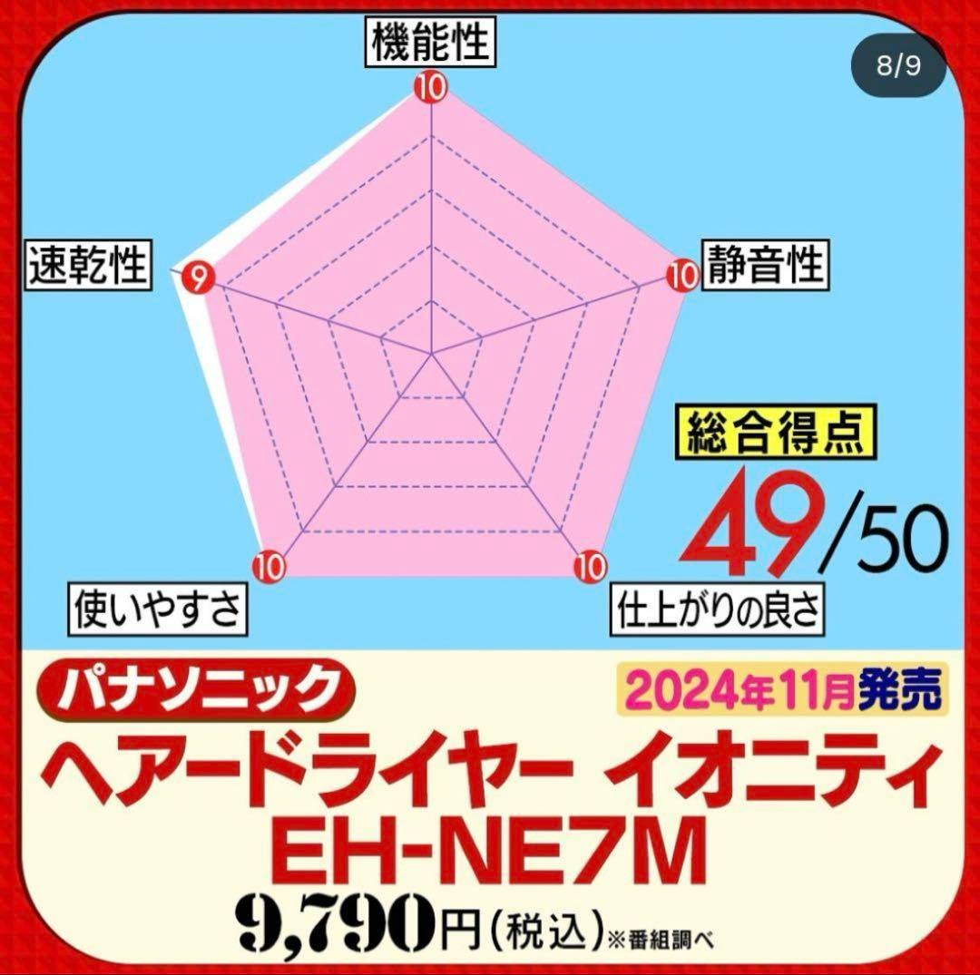 Panasonic ヘアドライヤー ionity EH-NE7M-H