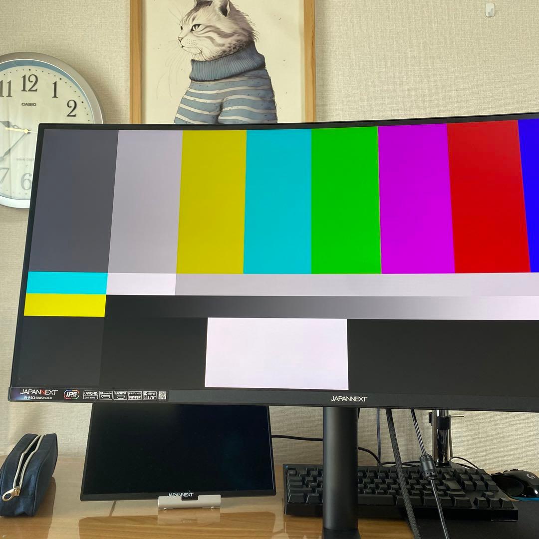 【超美品】ウルトラワイドモニター 34インチ 曲面 IPS JAPANNEXT