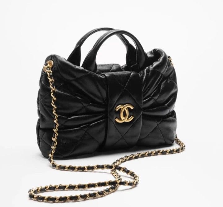 CHANEL シャネル ノベルティ リボン ショルダーバッグ 黒 ブラック