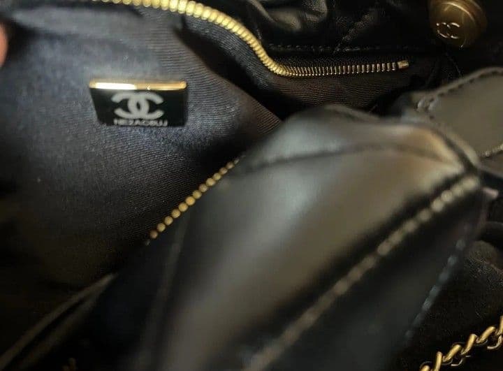CHANEL シャネル ノベルティ リボン ショルダーバッグ 黒 ブラック