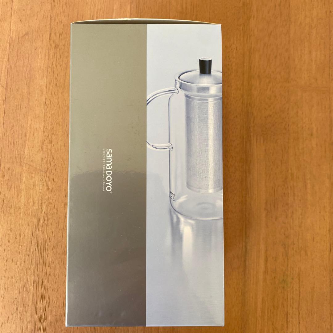 【未使用SAMADOYO】 ティーポット1200ml 耐熱 ガラスステンレス