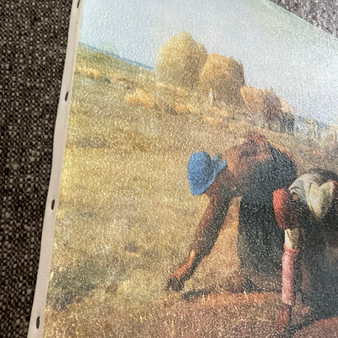 落穂拾い　ミレー　銀座トップアート　油絵風立体写像　模写　アート　写真