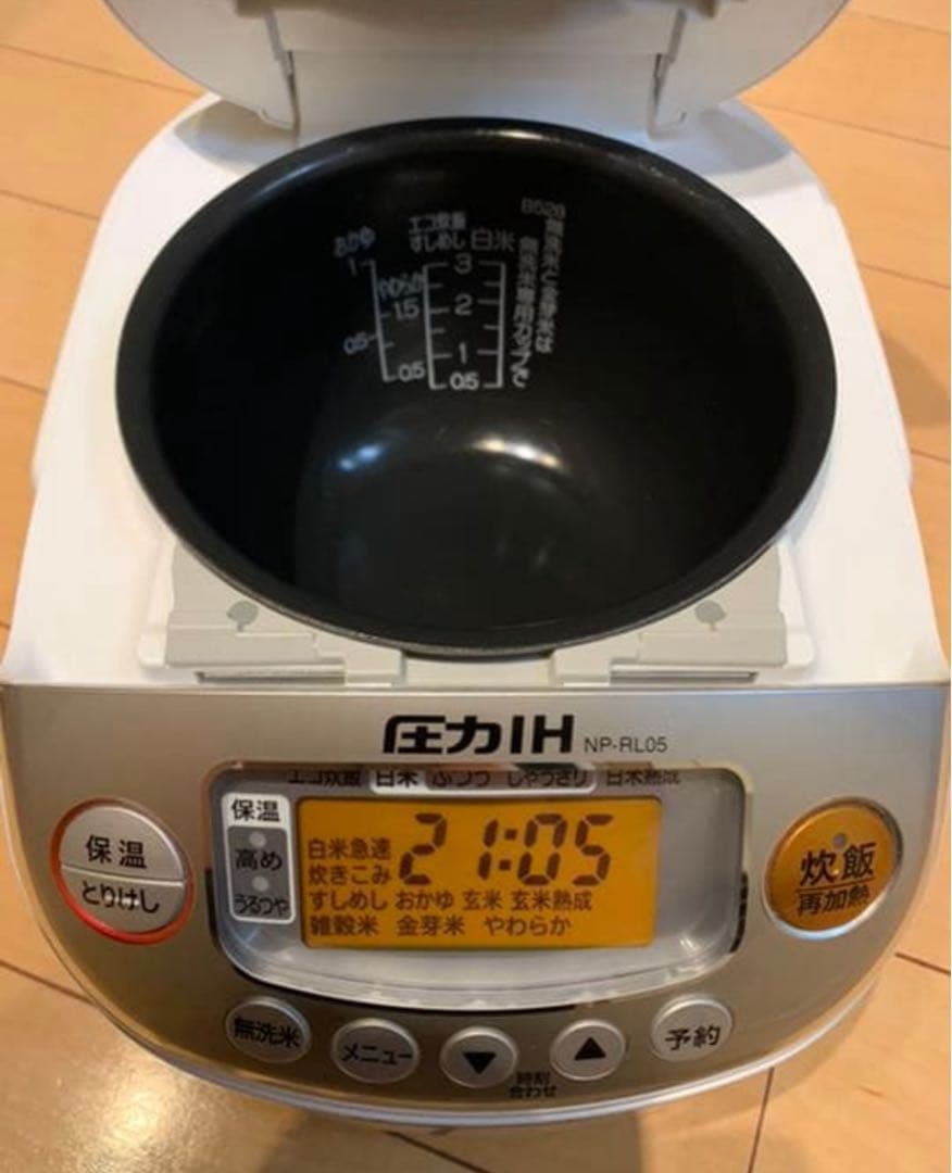 象印 極め炊きNP-RL05 3合炊き 圧力IH ホワイト