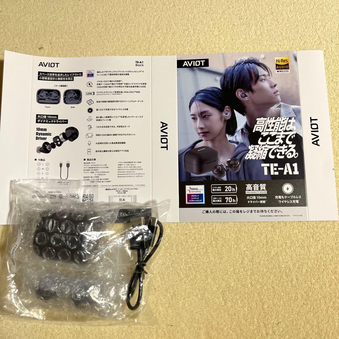 AVIOT TE-A1 ワイヤレスイヤホンブラック