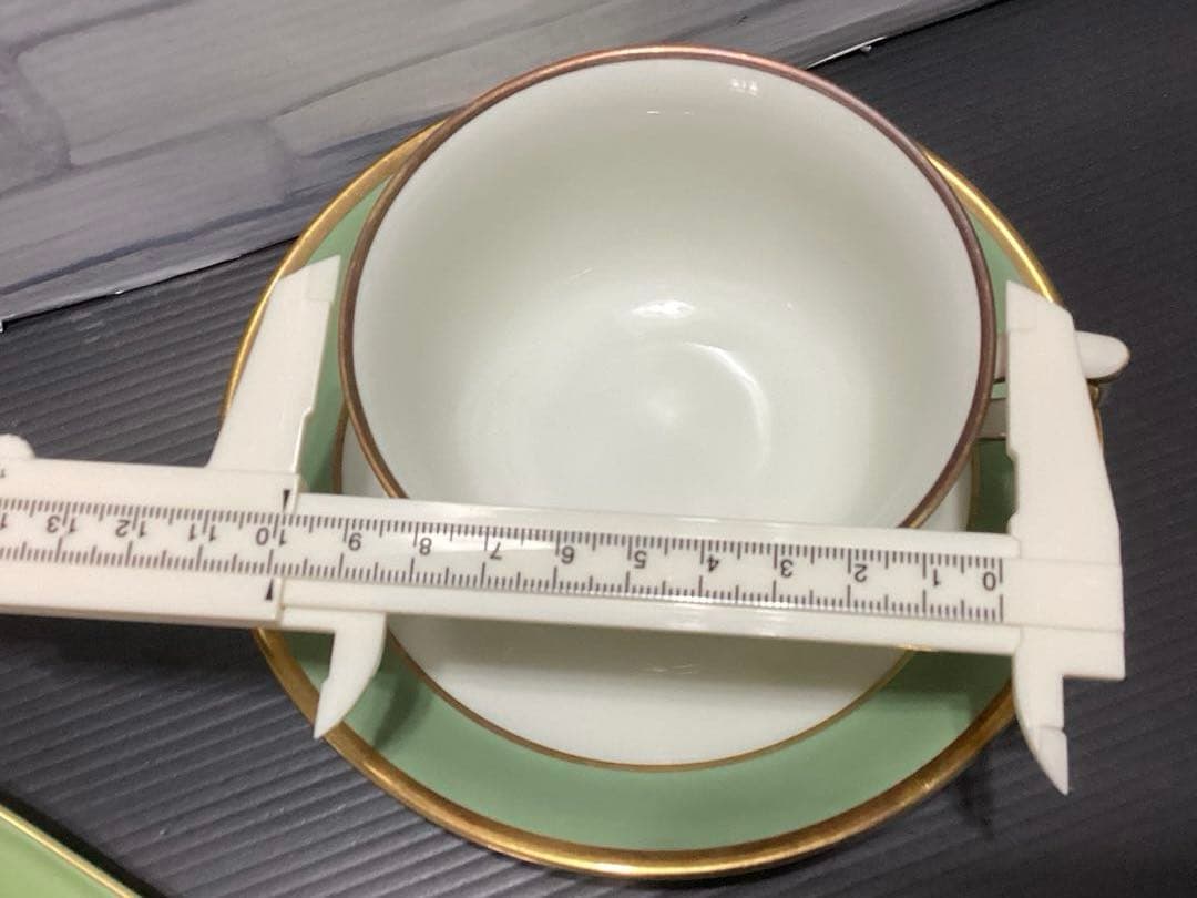 深川製磁　君島一郎　白百合、百合、カップ&ソーサー 、湯呑み茶碗&茶托　小皿