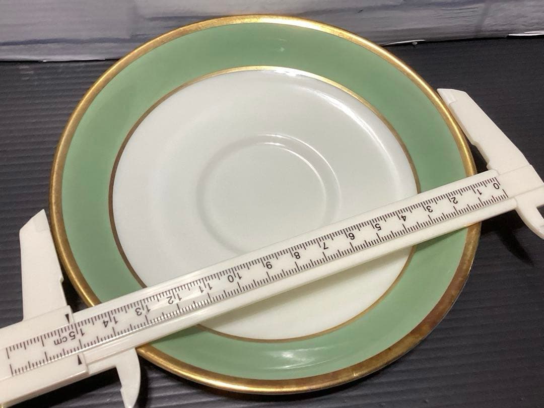 深川製磁　君島一郎　白百合、百合、カップ&ソーサー 、湯呑み茶碗&茶托　小皿