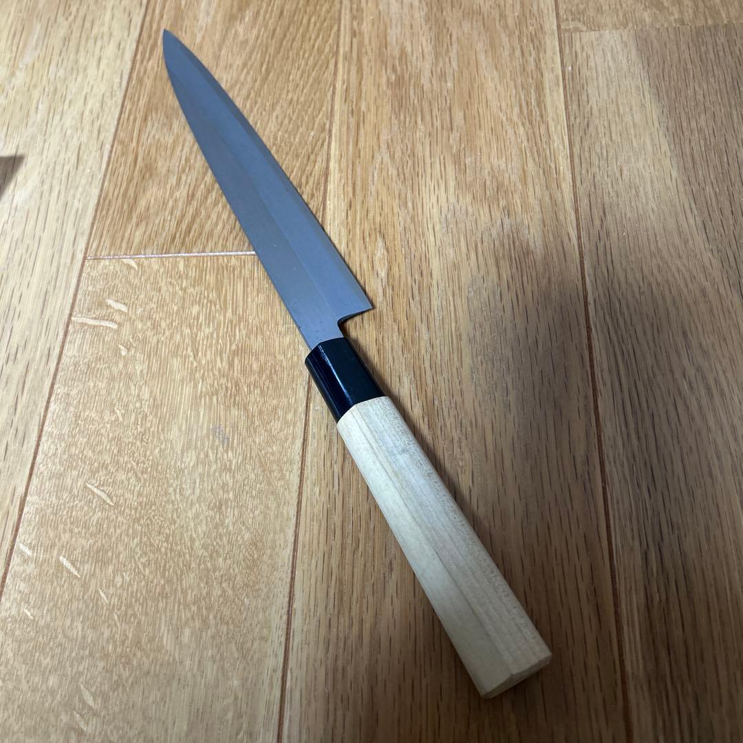 新品未使用　打刃物専門店　菊一文字則宗　刺身包丁　伊勢市　柳刃包丁　七寸