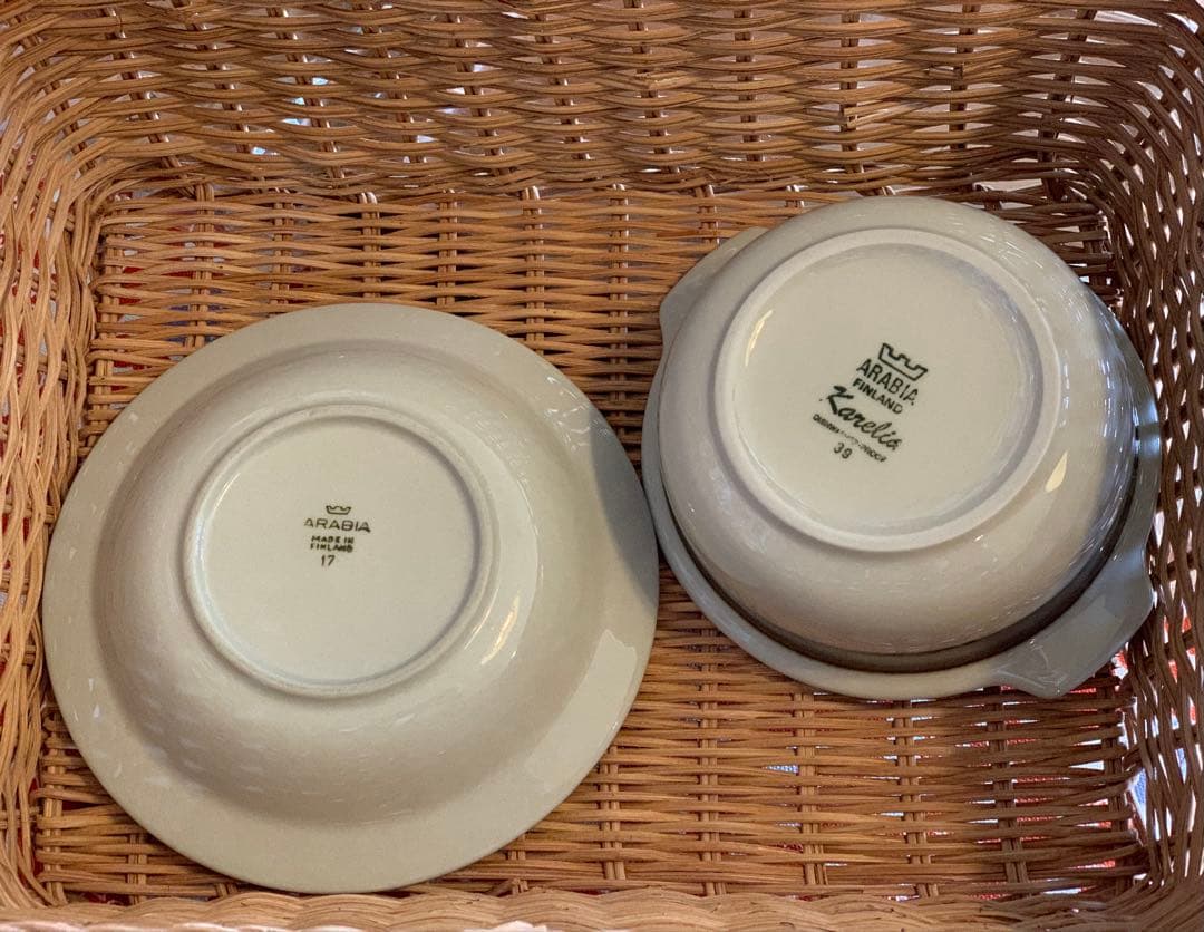 ARABIA【Karelia】スウプボウル&プレートセット《貴重・美品》