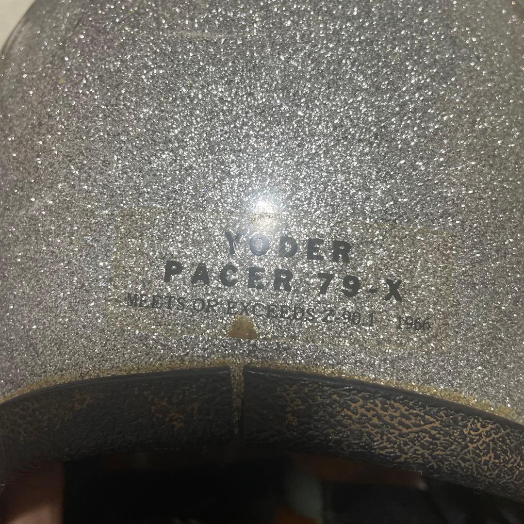 1960年代　YODER ヴィンテージヘルメット　銀ラメ　シルバー　ハーレー