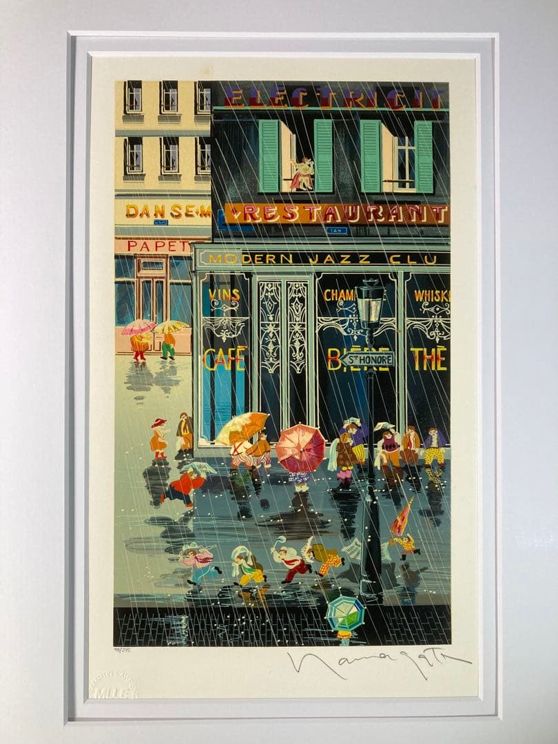 【真作】ヒロ・ヤマガタ「フォーシーズンズ 秋」シルクスクリーン 直筆サイン 版画