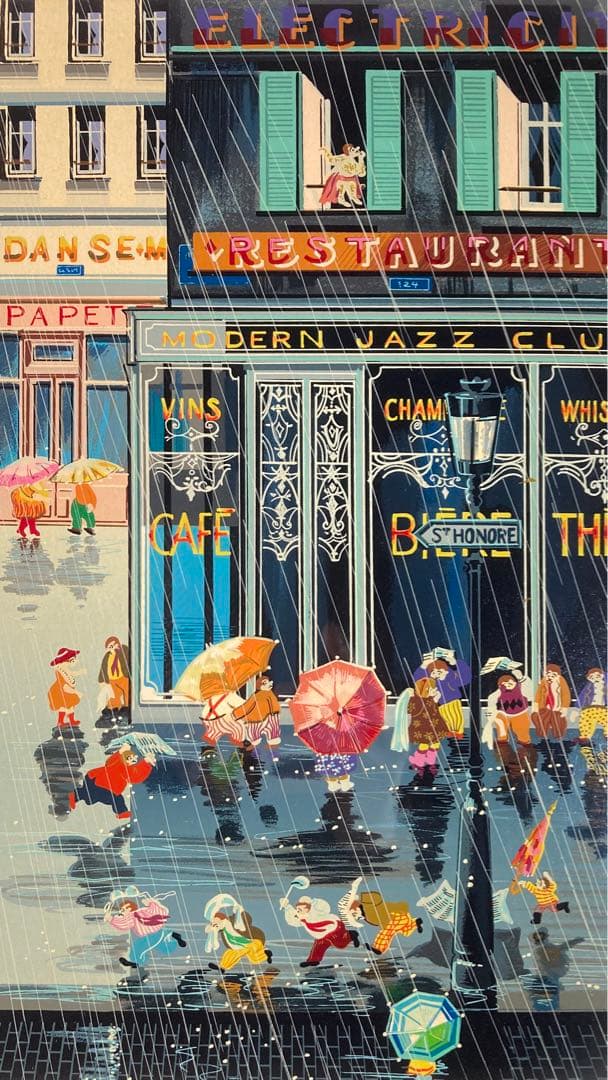 【真作】ヒロ・ヤマガタ「フォーシーズンズ 秋」シルクスクリーン 直筆サイン 版画