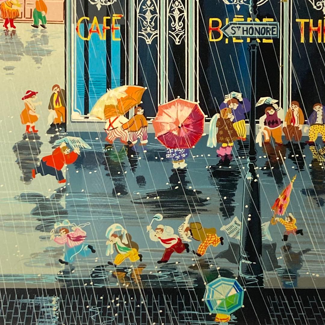 【真作】ヒロ・ヤマガタ「フォーシーズンズ 秋」シルクスクリーン 直筆サイン 版画