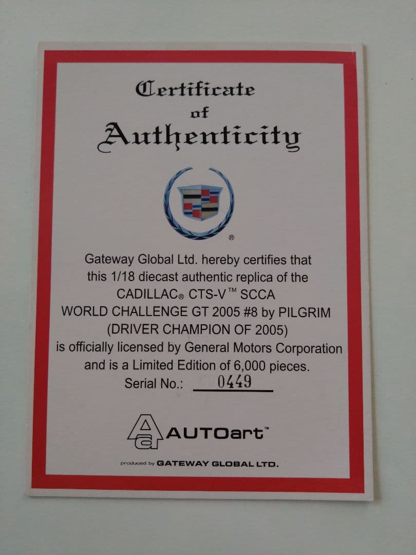 Cadillac ミニカー レーシングカー 1/18