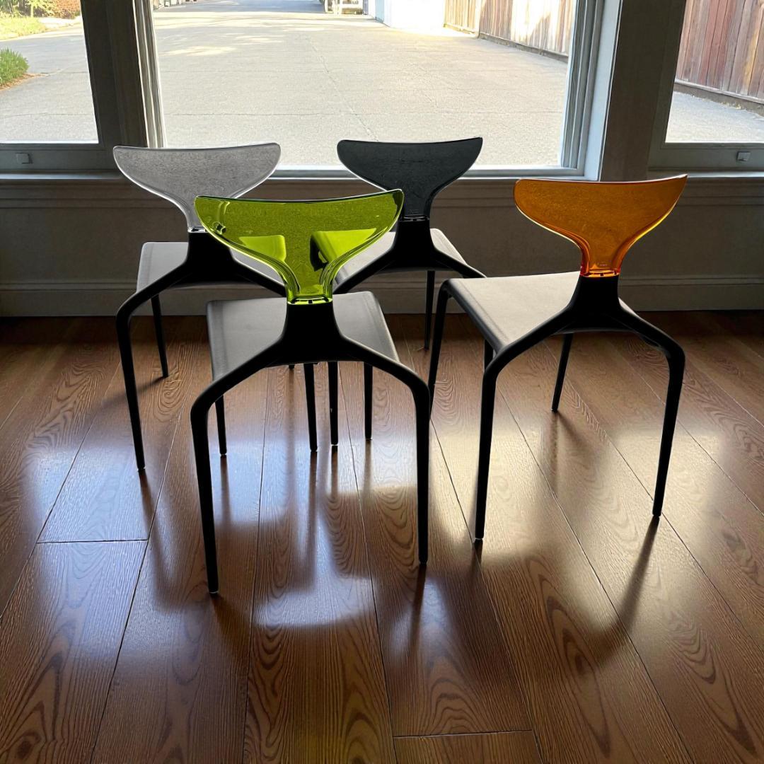 イタリア製チェア 4脚セット＋付け替え用カラー背もたれつき ☆お得な地域割引あり