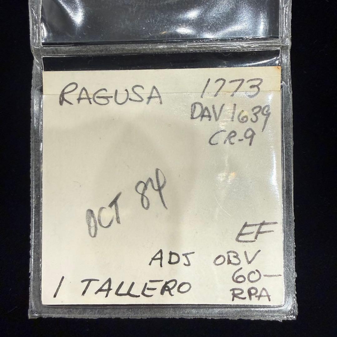 ツ*モ様 No.53 アンティーク 銀貨 ラグサ 1タレロ 1773 クロアチア