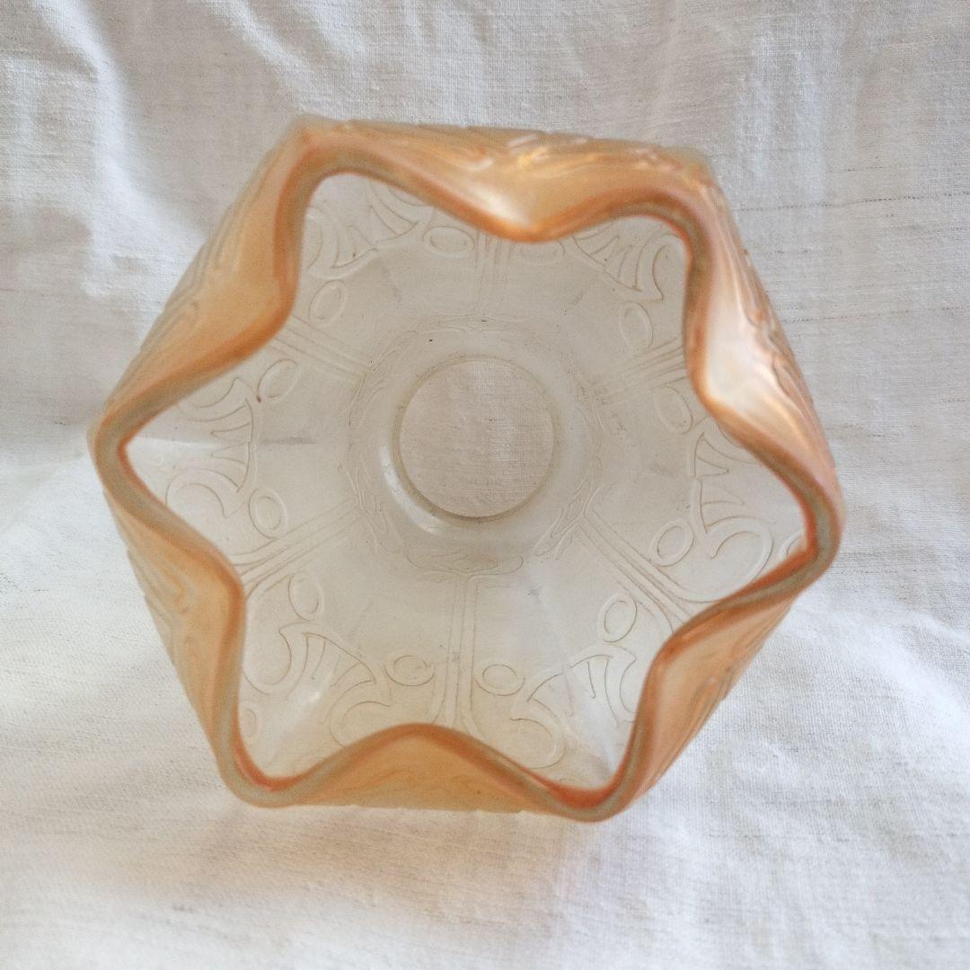 イギリス製　古いガラスランプシェード