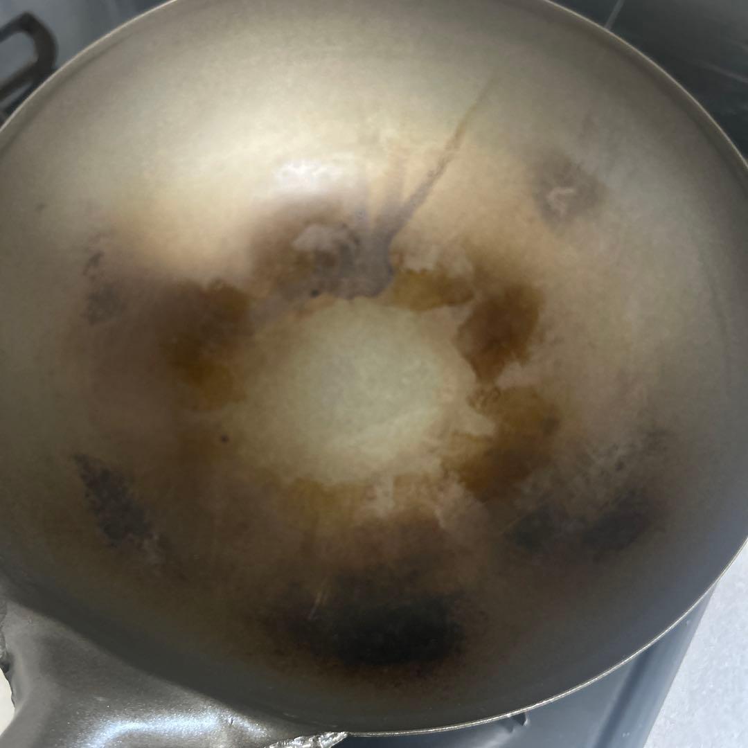 H.S チタン 27cm 中華鍋 軽量 日本製 中華五徳付