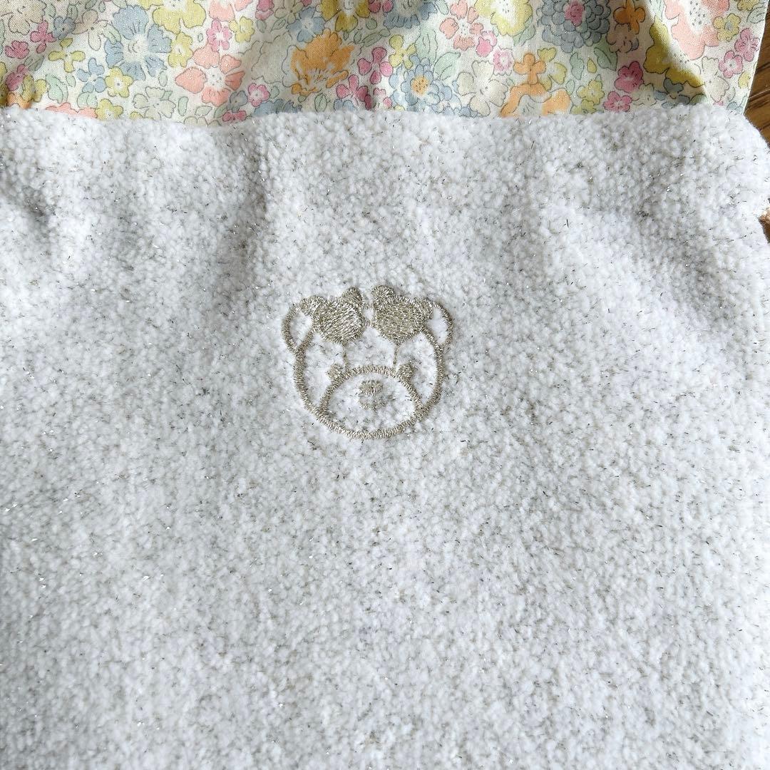 まゆこシェニール くま ベア シェニール 巾着 ポーチ