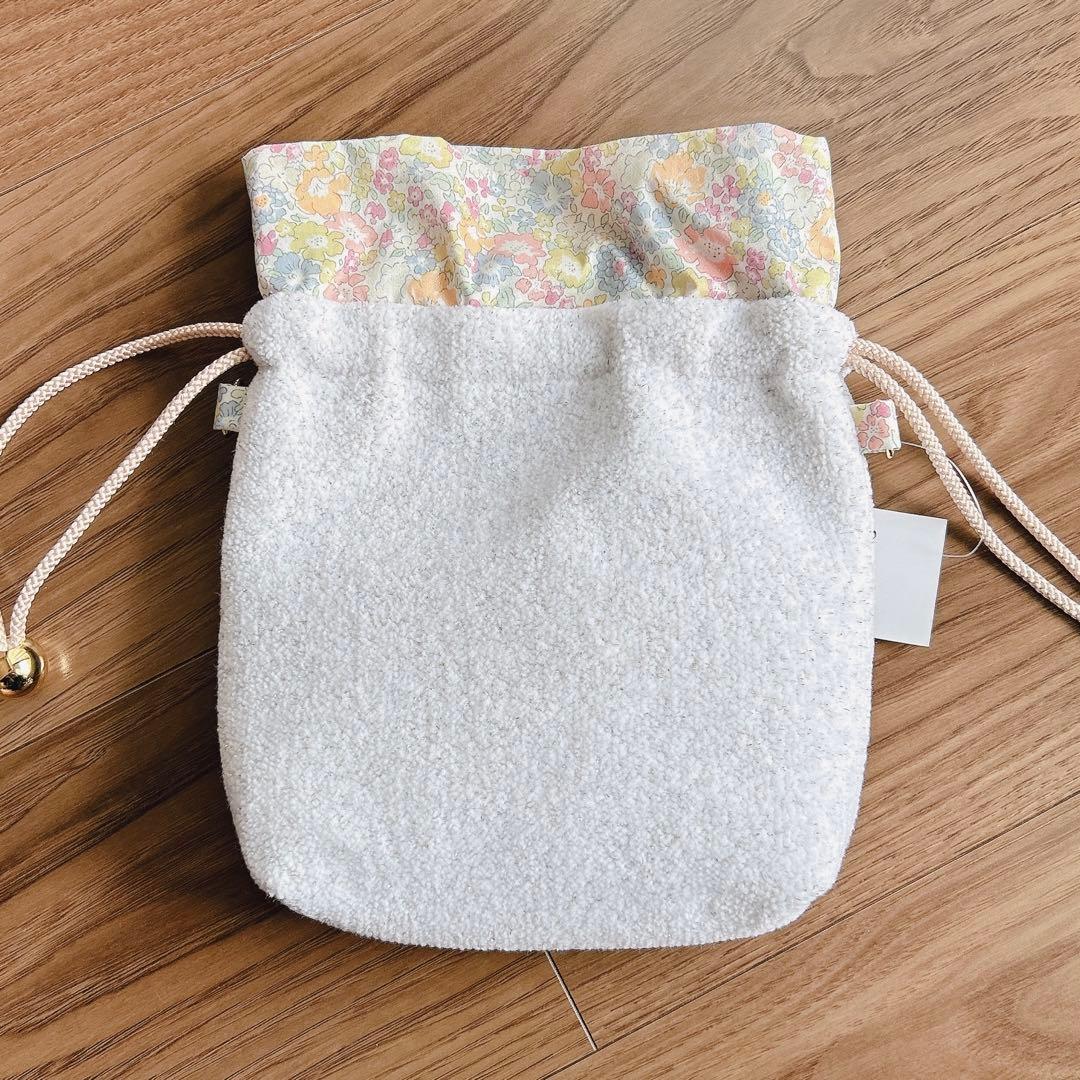 まゆこシェニール くま ベア シェニール 巾着 ポーチ