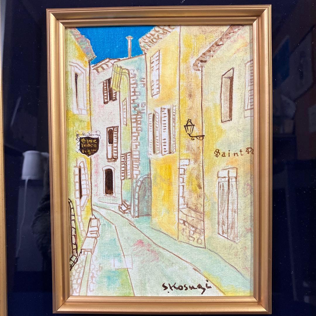 油彩　小杉茂夫「イタリア路地裏」SM