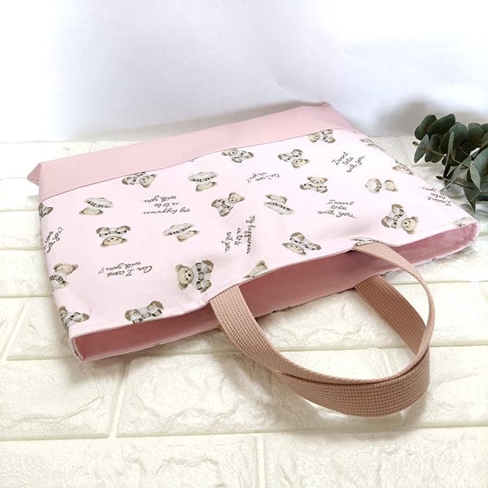 《 通園 通学 3点セット 》小さな くまさん ・ ピンク　＃n1837