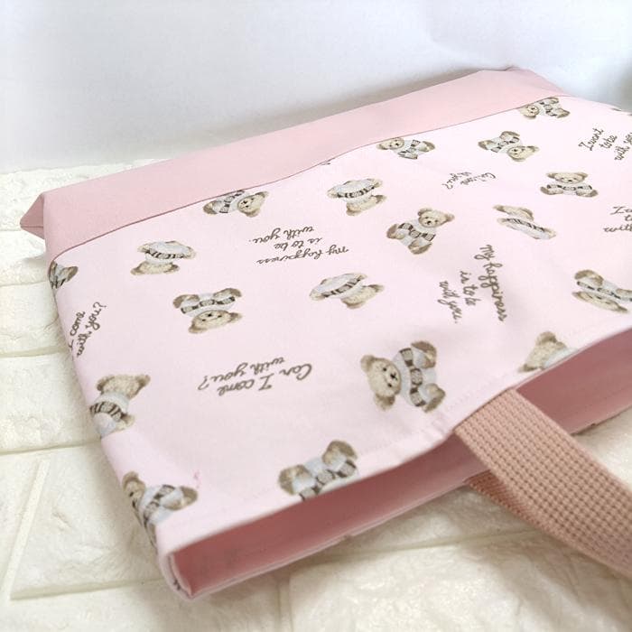 《 通園 通学 3点セット 》小さな くまさん ・ ピンク　＃n1837