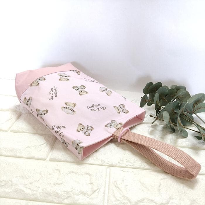 《 通園 通学 3点セット 》小さな くまさん ・ ピンク　＃n1837