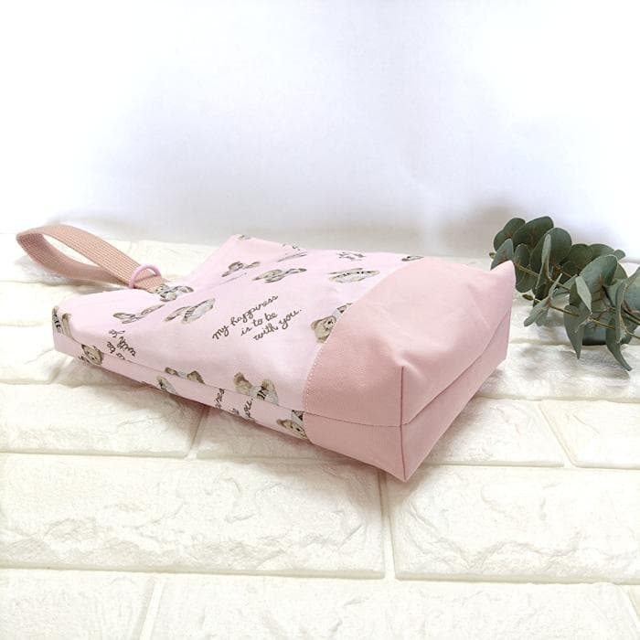 《 通園 通学 3点セット 》小さな くまさん ・ ピンク　＃n1837