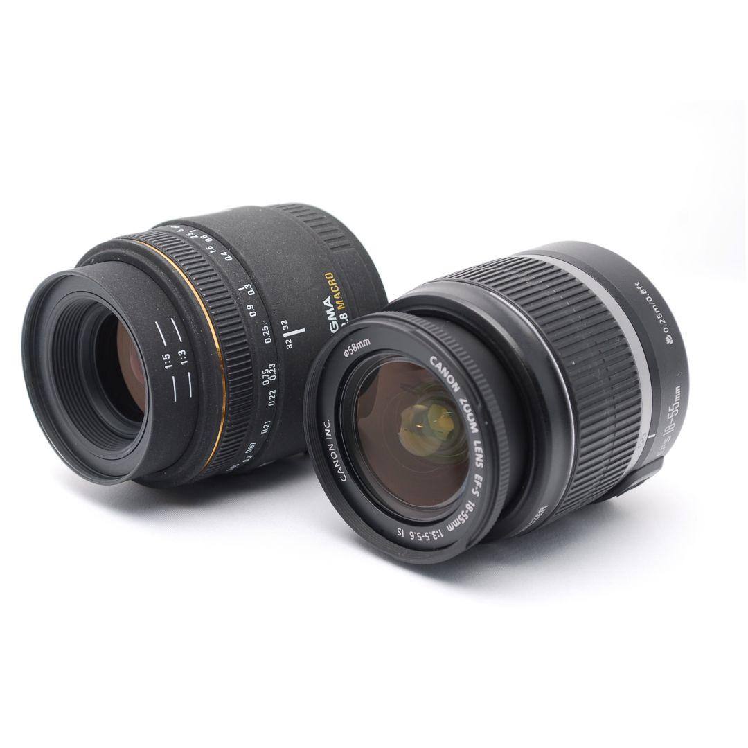 ❤即購入1000円OFF❤Canon Kiss X4 マクロ単焦点 ダブルレンズ