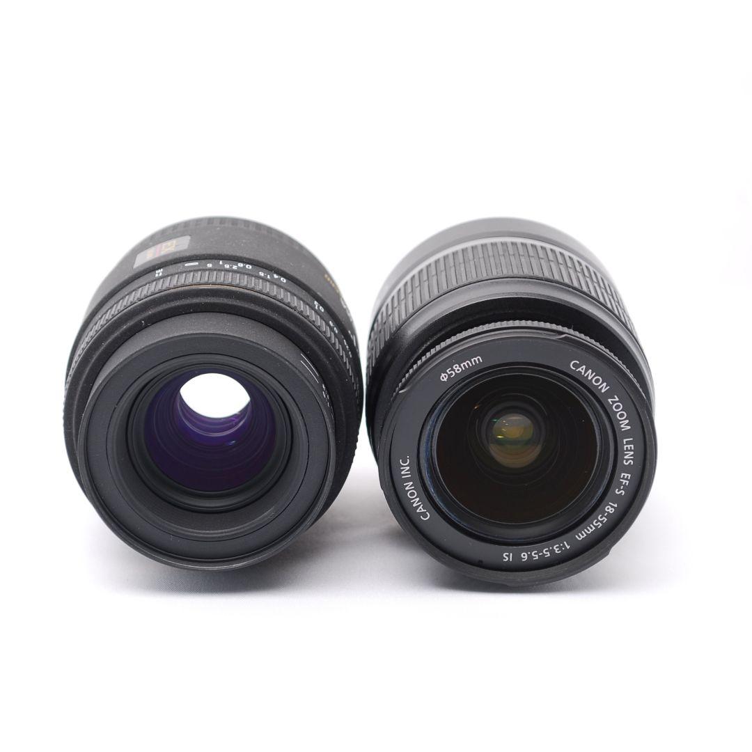 ❤即購入1000円OFF❤Canon Kiss X4 マクロ単焦点 ダブルレンズ