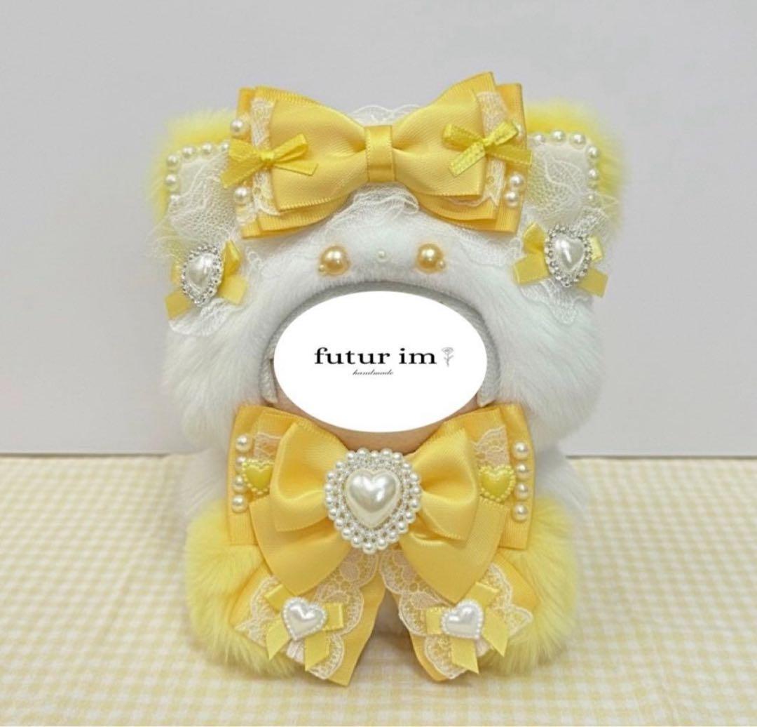 【 11-12cm 】再販ねこ耳 ぬい服 おすわりぬい服 ハンドメイド