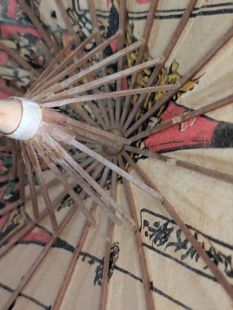 民芸品 蛇の目傘　和傘　黒部ダム　昭和レトロ