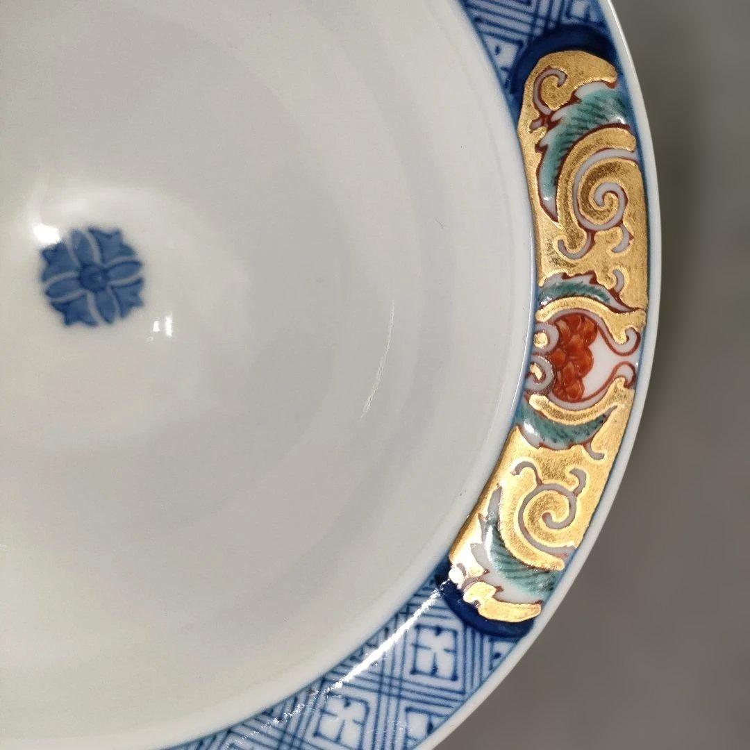 A1342-1/有田焼/幸右衛門窯/染錦金彩色絵花草文茶碗10客/飯碗/懐石道具