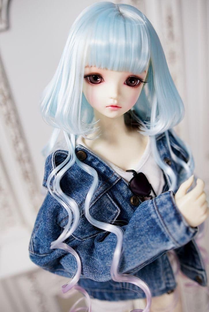 AS132 BJD 1/3 人形 ドール　用ウィッグ カツラ 耐熱 ハンドメイド