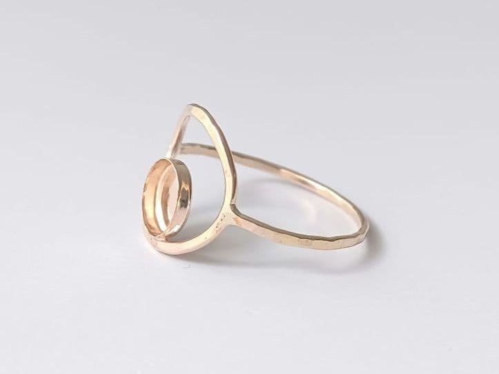 【大きいサイズ】リング空枠　リング土台　14kgf ゴールドフィルド