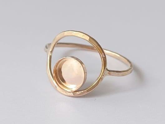 【大きいサイズ】リング空枠　リング土台　14kgf ゴールドフィルド