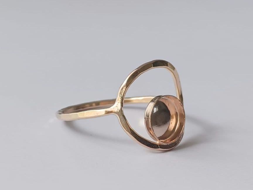 【大きいサイズ】リング空枠　リング土台　14kgf ゴールドフィルド