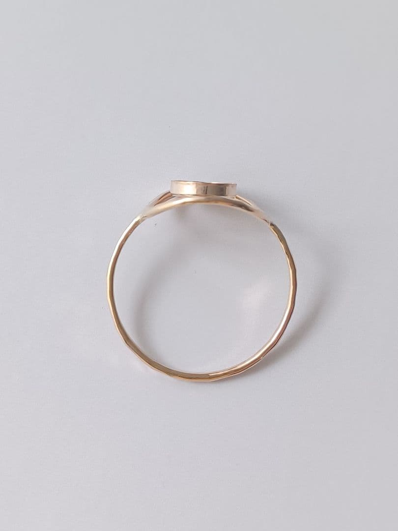 【大きいサイズ】リング空枠　リング土台　14kgf ゴールドフィルド